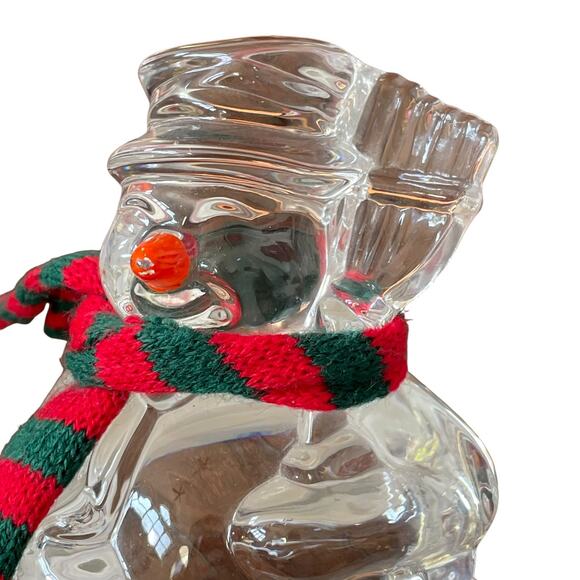 Cristal d'Arques Snowman Music Box Frosty Winter Christmas Holiday Decor France - Picture 8 of 15